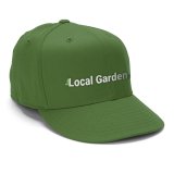 En elegant Keps Local Garden, Fin trädgårdskeps med vår logo med naturligt utseende och känsla. Detaljerad utformning med realistiskt bladverk. 